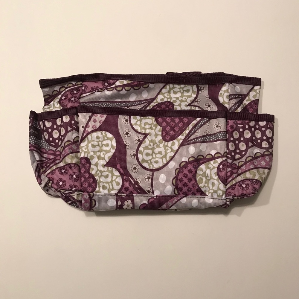 Thirty-One Mini Organizer in purple and green